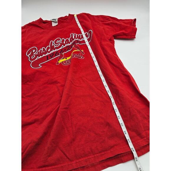 Y2K Lee Sport Unisex L 2005 Busch Stadium St Louis Cardinals Red T-Shirt - Picture 7 of 8